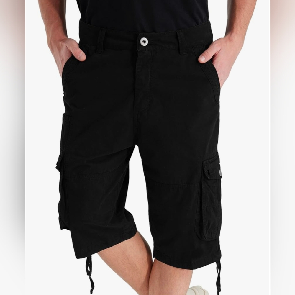 Cargo Shorts for Men Multi Pockets Mens Shorts Below Knee Casual Hiking Shorts